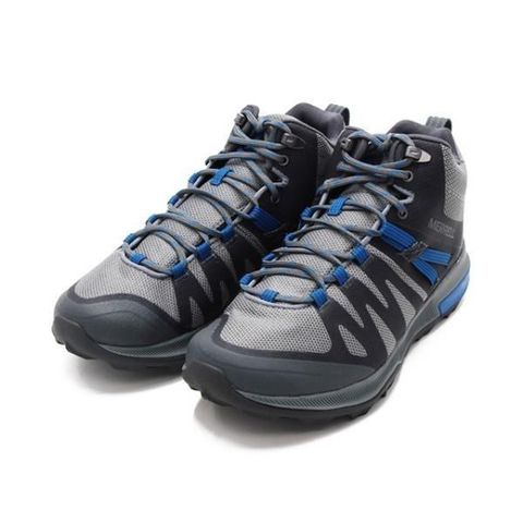 【南紡購物中心】 MERRELL(男)ZION FST MID WATERPROOF郊山健行鞋 男鞋-灰藍