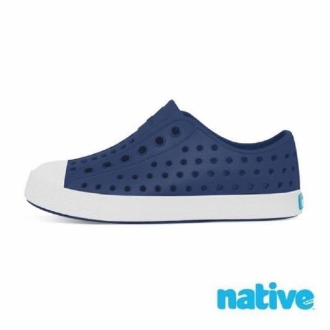 【南紡購物中心】 【native】小童鞋 JEFFERSON 小奶油頭鞋-海軍藍x貝殼白