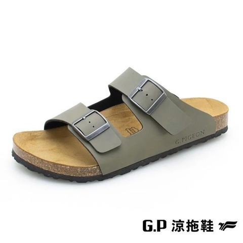 G.P 啟蒙 (男)雙帶柏肯鞋 男鞋-綠色(另有咖啡色/黑色)