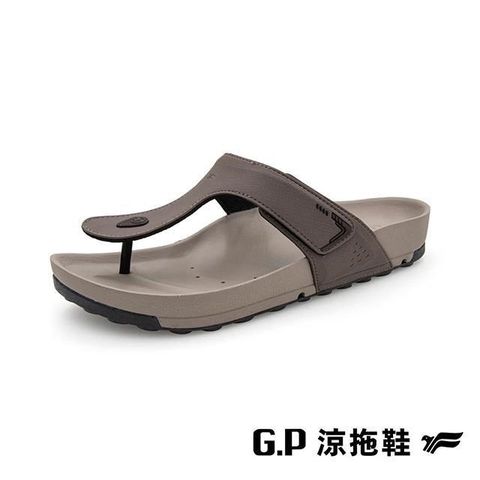 G.P 啟蒙 (男)VOID防水透氣機能人字柏肯鞋 男鞋-灰褐色