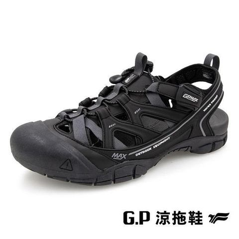 【南紡購物中心】 G.P(男)MAX戶外越野護趾涼鞋 男鞋-黑色