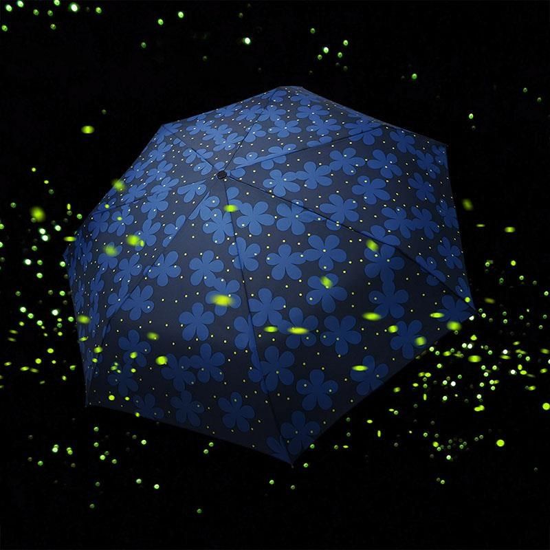 didyda 【南紡購物中心】 安全不回彈自動傘 防風抗UV超輕省力設計雨傘 - 螢火蟲