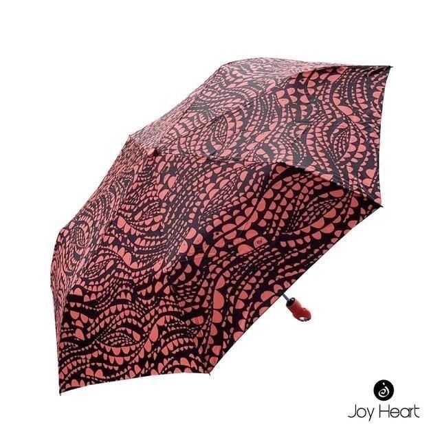 iUmBrella 【南紡購物中心】 Joy Heart三折超細自動快乾晴雨傘-半玉橘