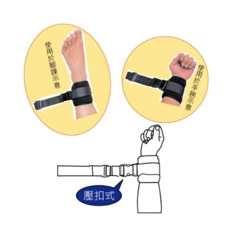 感恩使者 安全束帶 手腳綁帶 舒適束帶 2入 壓扣式 (不含木製固定片) [ZHCN1901-A]