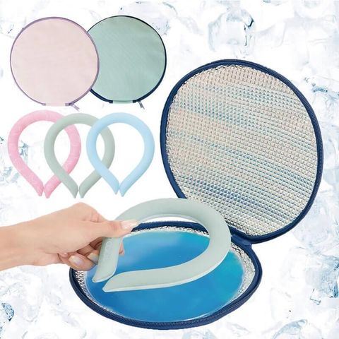 【日本Needs Labo】ECO COOL涼感頸圈 三合一超值組(涼感環+保冷劑+保冷袋)