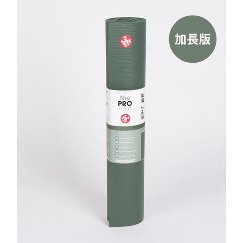 【南紡購物中心】 【Manduka】PRO Mat 瑜珈墊 6mm 加長版 - Black Sage (Green)