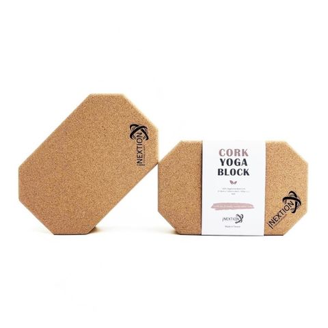 inextion 【南紡購物中心】 Cork Yoga Block 羽量級八角軟木瑜珈磚 60D - 2入組