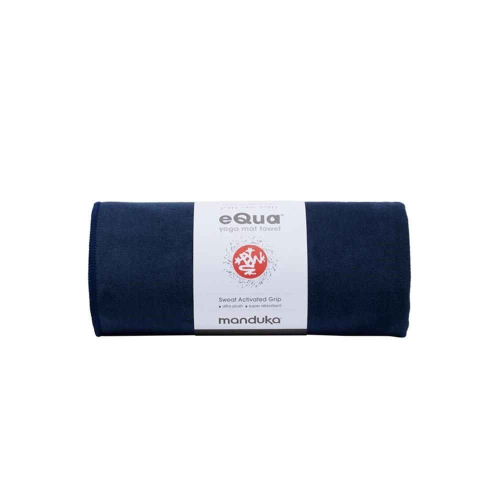  【南紡購物中心】 【Manduka】eQua Towel 瑜珈鋪巾 加長版 - Midnight (濕止滑)