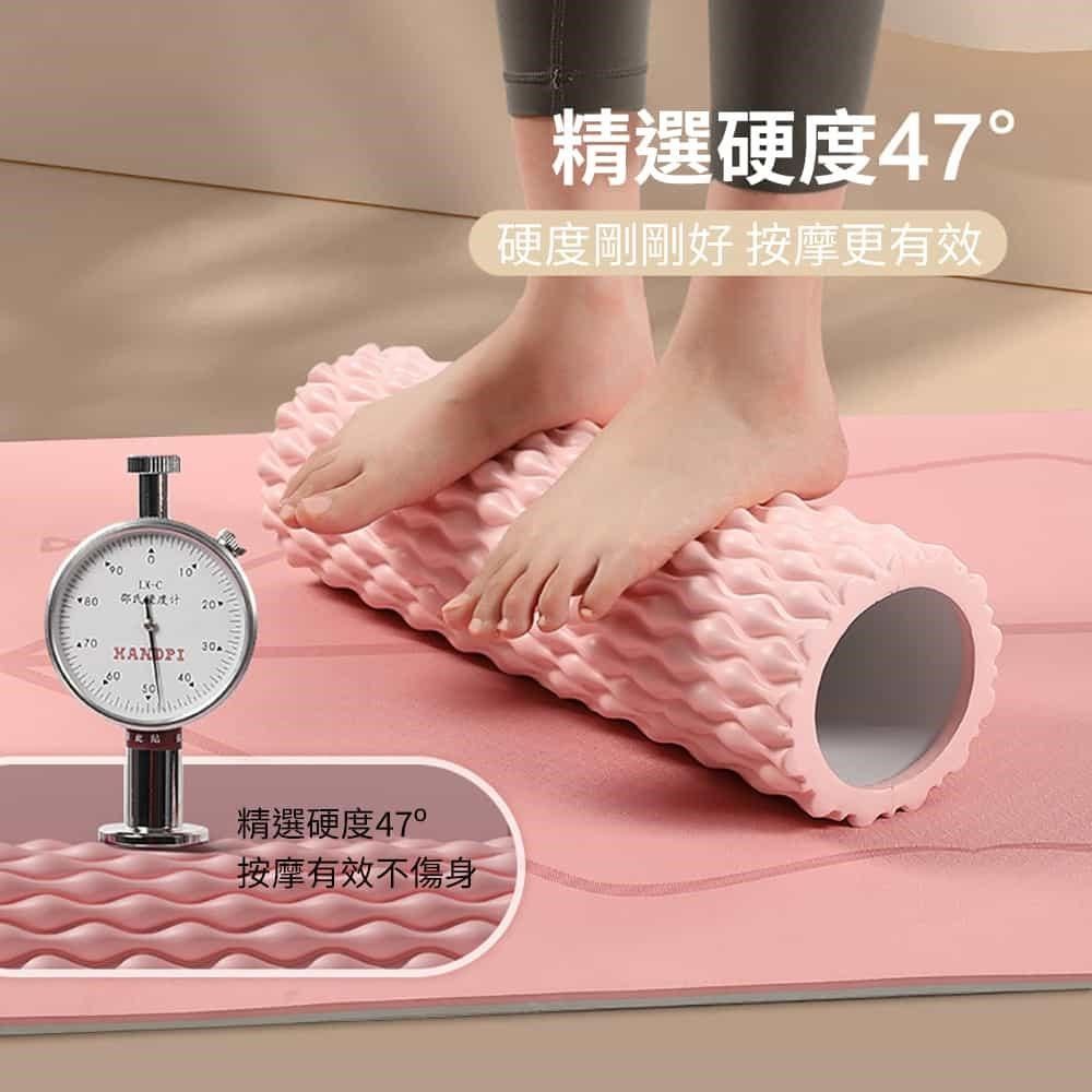 時尚玩家 按摩瑜伽柱水滴款33cm標準型 (瑜珈柱 瑜珈滾輪 瑜珈軸 按摩滾筒 外銷歐洲檢驗合格)