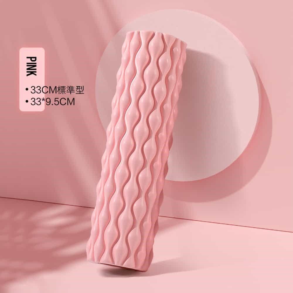 時尚玩家 按摩瑜伽柱水滴款33cm標準型 (瑜珈柱 瑜珈滾輪 瑜珈軸 按摩滾筒 外銷歐洲檢驗合格)