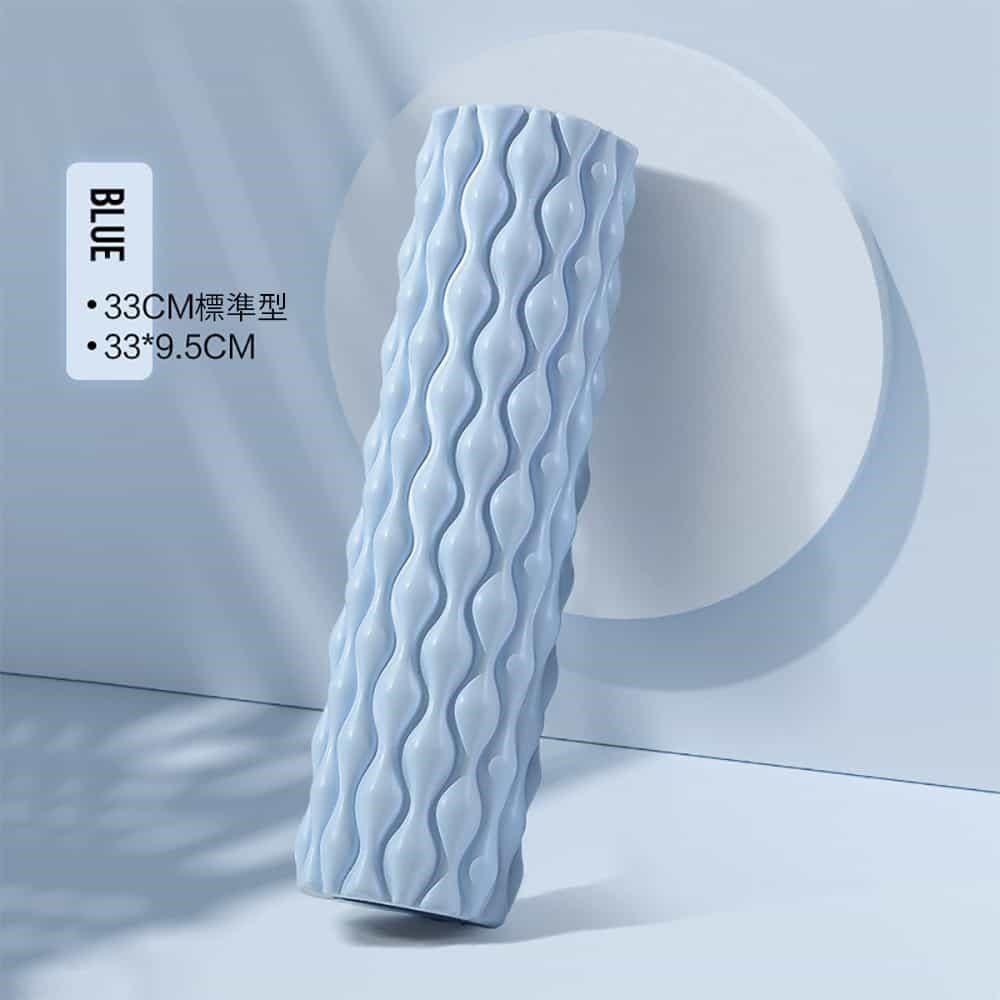 時尚玩家 按摩瑜伽柱水滴款33cm標準型 (瑜珈柱 瑜珈滾輪 瑜珈軸 按摩滾筒 外銷歐洲檢驗合格)