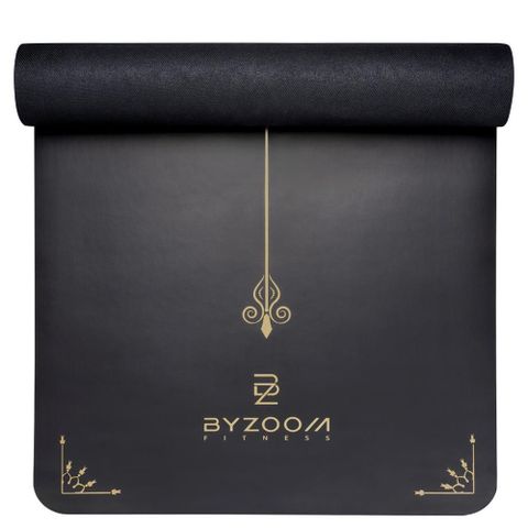 BYZOOM FITNESS PU天然橡膠瑜珈墊 5mm 黑色