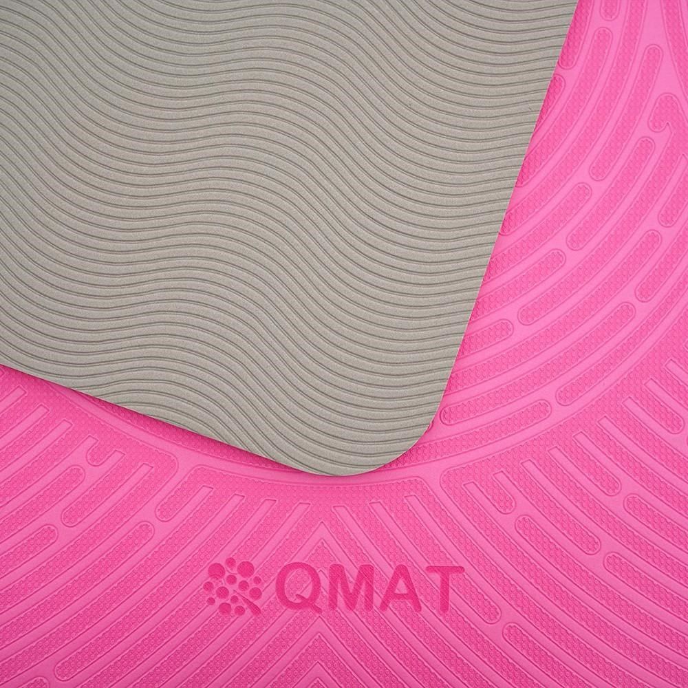  【南紡購物中心】 【QMAT】12mm 體位線瑜珈墊 台灣製 (附手提束帶+揹袋)