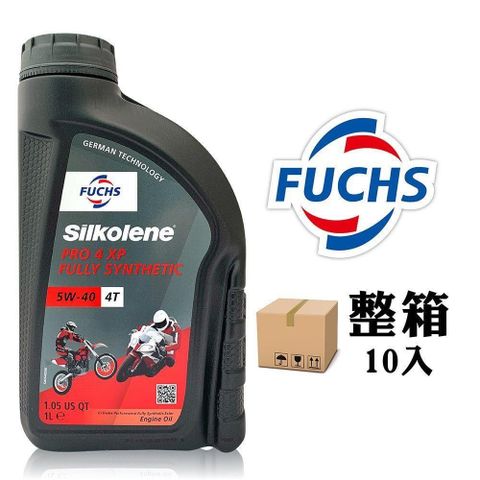 【南紡購物中心】 Fuchs Silkolene PRO 4 5W40 XP 酯類全合成機車機油(整箱10罐)