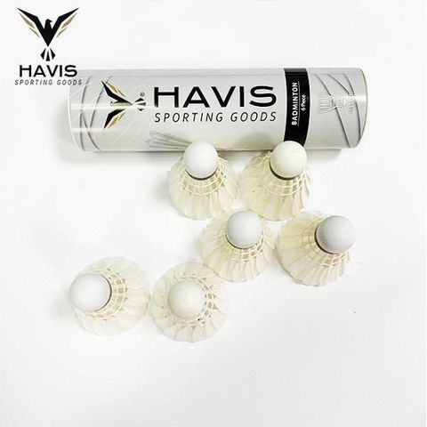 Havis 【南紡購物中心】 練習級羽毛球-6入 適合一般初學者 羽毛球 羽球 練習羽毛球 軟木羽毛球 鴨毛羽毛球