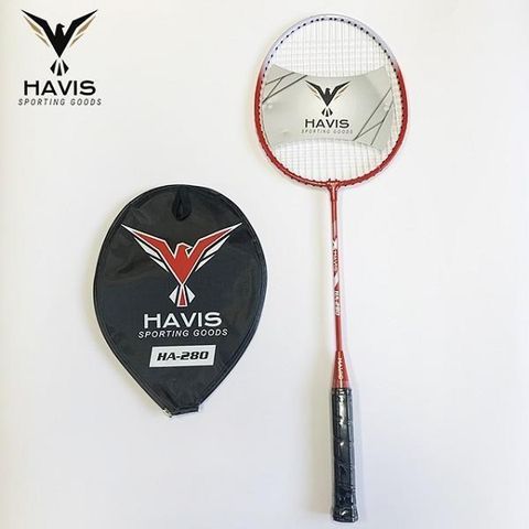 【南紡購物中心】 【HAVIS】限量組合價HA280輕量羽毛球拍+12入高級練習羽毛球組