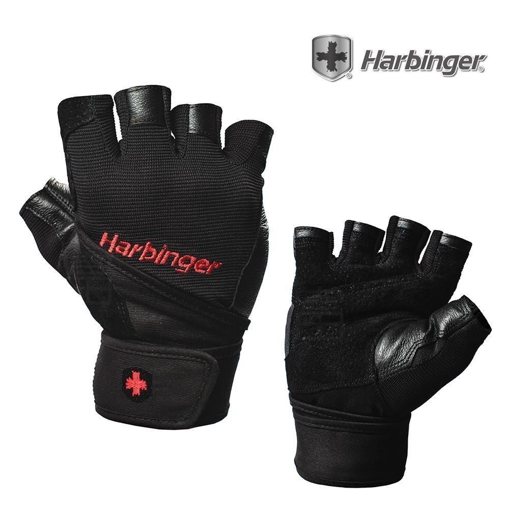 Harbinger 【南紡購物中心】 #1140 男款 黑色 重訓健身用專業護腕手套 PRO WRISTWRAP MEN GLOVES