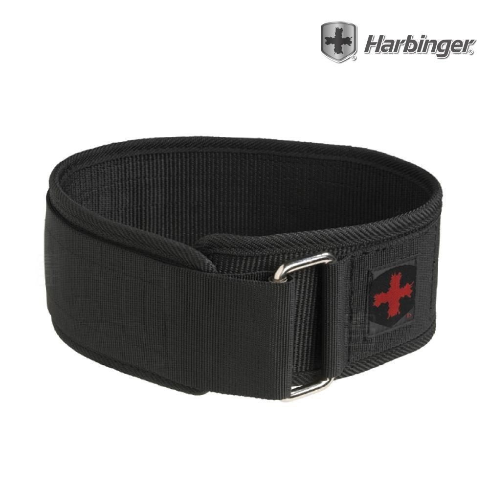 Harbinger 【南紡購物中心】 #243 男款 黑色 專業重訓/健身腰帶 4" NYLON BELT