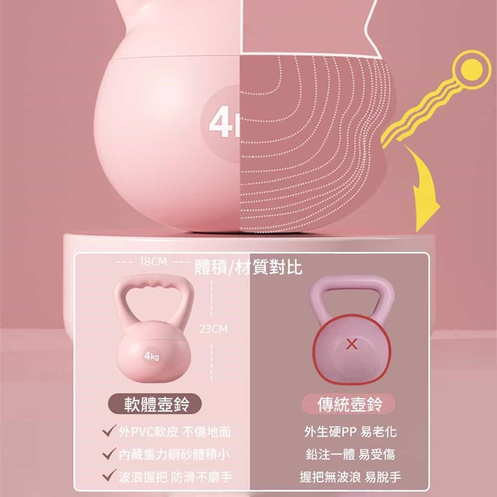 神奇威力鯨 6KG軟壺鈴-波浪握把升級版 贈防滑露指手套一雙
