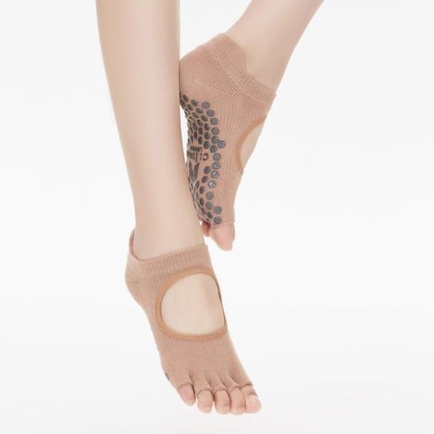 【南紡購物中心】 【Clesign】Toe Grip Socks 瑜珈露趾襪 - Nude Pink