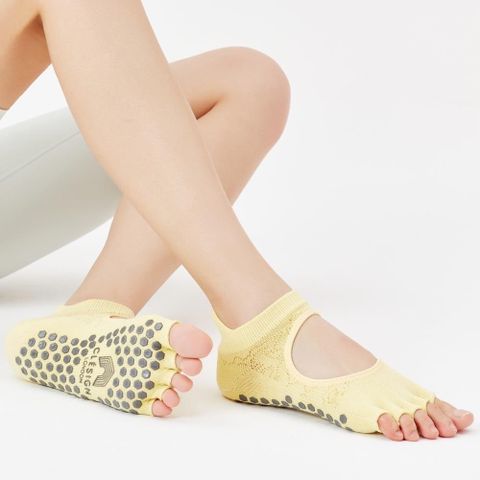 Toe Grip Socks 瑜珈露趾襪 - 春夏新色 - Lemon