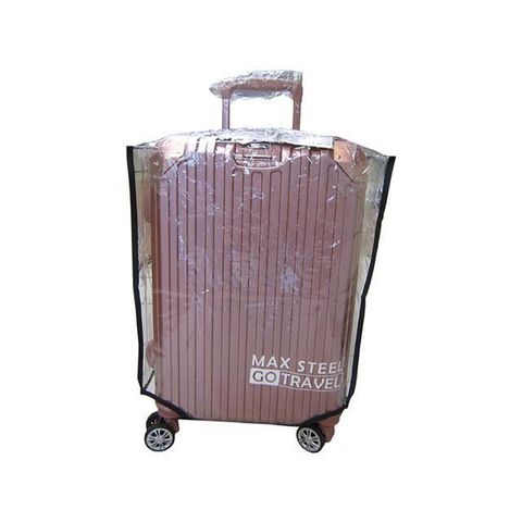 【南紡購物中心】 MAX-STELL 20吋行李箱防護套防水套雨衣套不黏箱高透明加厚防水PVC材質
