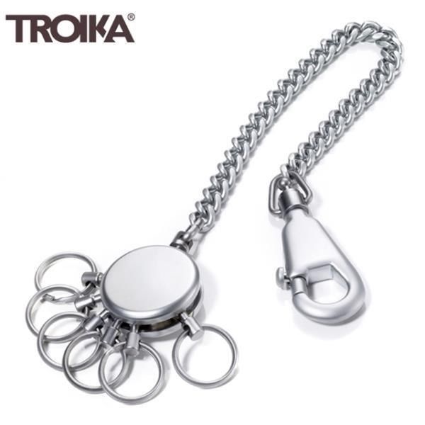 TROIKA 【南紡購物中心】 台灣製專利長鏈6環PATENT CHAIN鑰匙圈KR10-60/MA鑰匙鏈條重型機車鑰匙圈汔車鑰匙圈