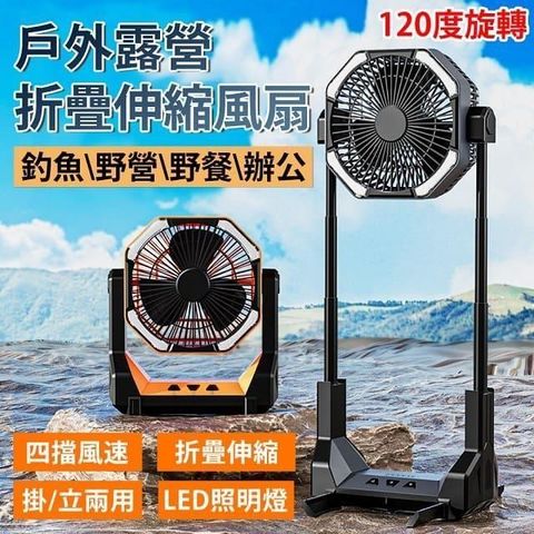 BESTHOT 戶外露營多功能折疊伸縮調節風扇