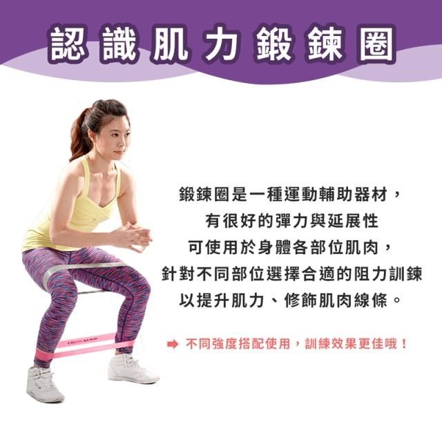 GetSport 【南紡購物中心】 Comefree肌力鍛鍊圈(2條入/環狀阻力帶/彈力帶/抗力圈/乳膠拉力環/橡膠瑜珈圈/伸展帶)【運動休閒館】