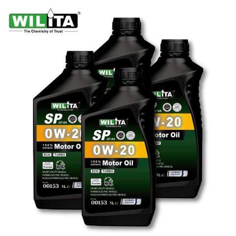 【WILITA 威力特】動力節能0W20全合成機油4入(適汽油車/油電車)