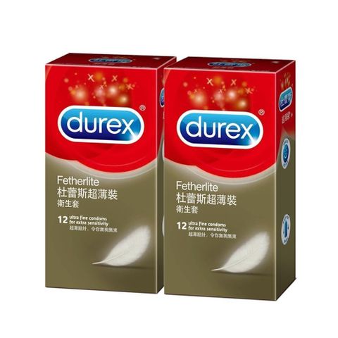 Durex 杜蕾斯 【南紡購物中心】 -超薄裝保 險 套(12入)x2盒