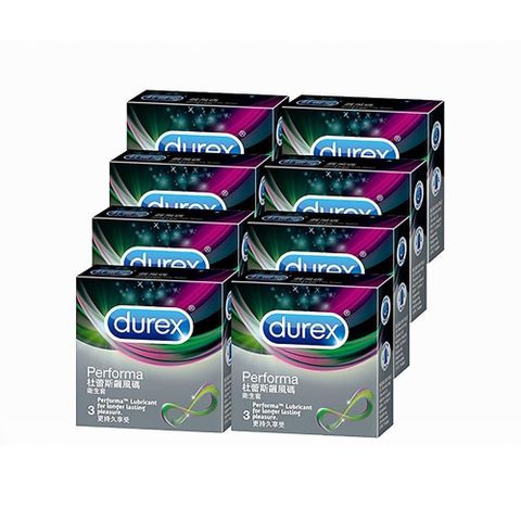 Durex 杜蕾斯 【南紡購物中心】 -飆風碼保 險 套(3入)x8盒