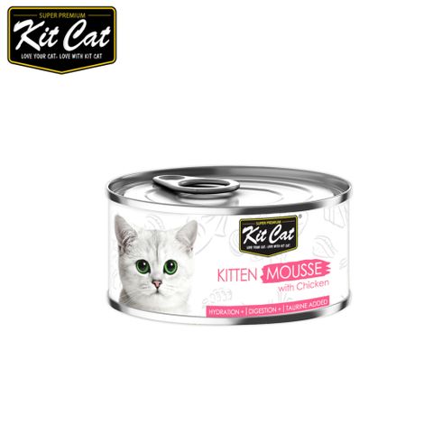 Kit Cat貓罐-雞肉慕斯(幼貓) 80g*24入