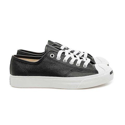 CONVERSE 男女鞋 JP OX BLACK/WHITE/WHITE 皮革休閒鞋  開口笑 164224C