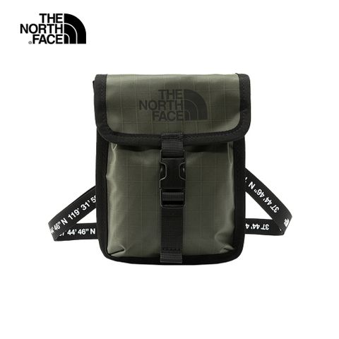 The North Face 北面 男女款綠色插扣式可調節潮流背帶單肩包7QU721L