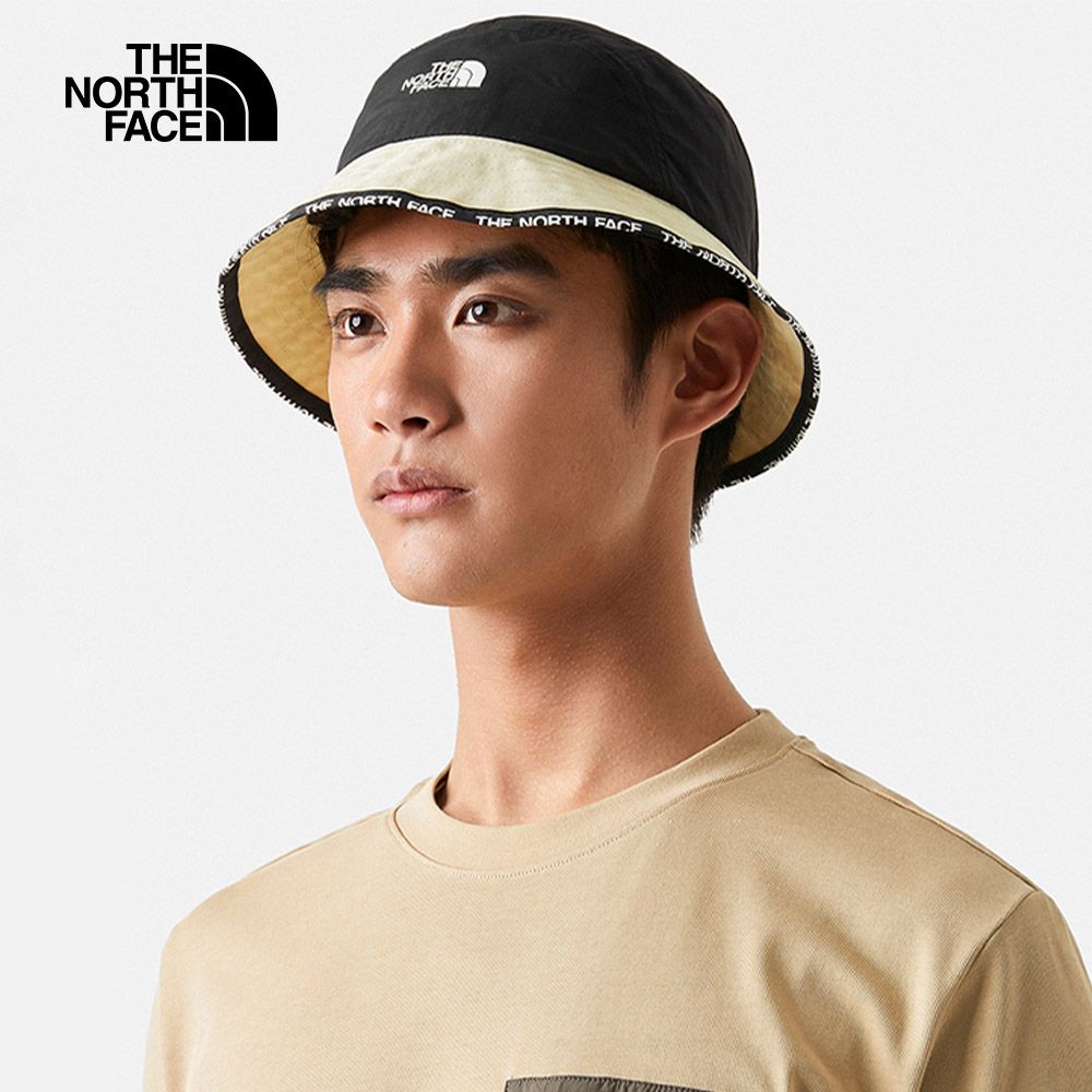 The North Face 北面 男女款卡其撞色防風防潑水漁夫帽7WHA3X4