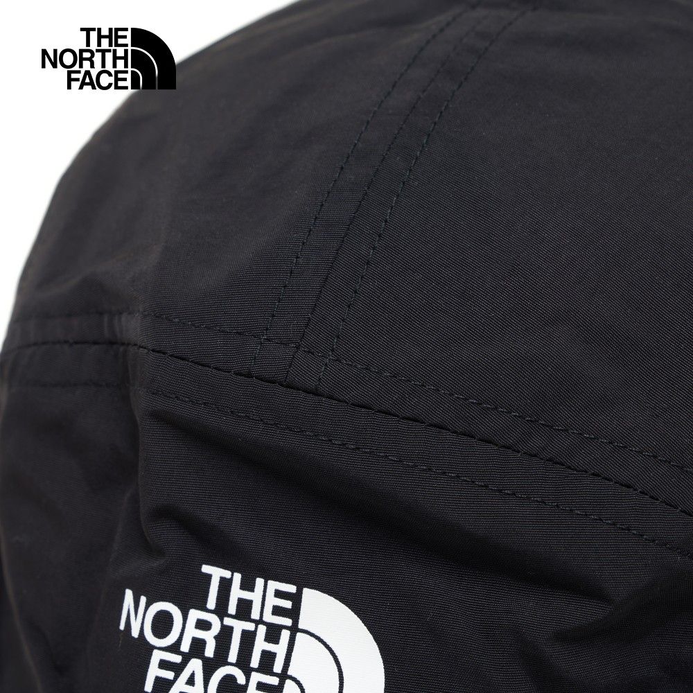 The North Face 北面 男女款黑色卡其拼接防風防潑水壓邊印花漁夫帽7WHAI0J