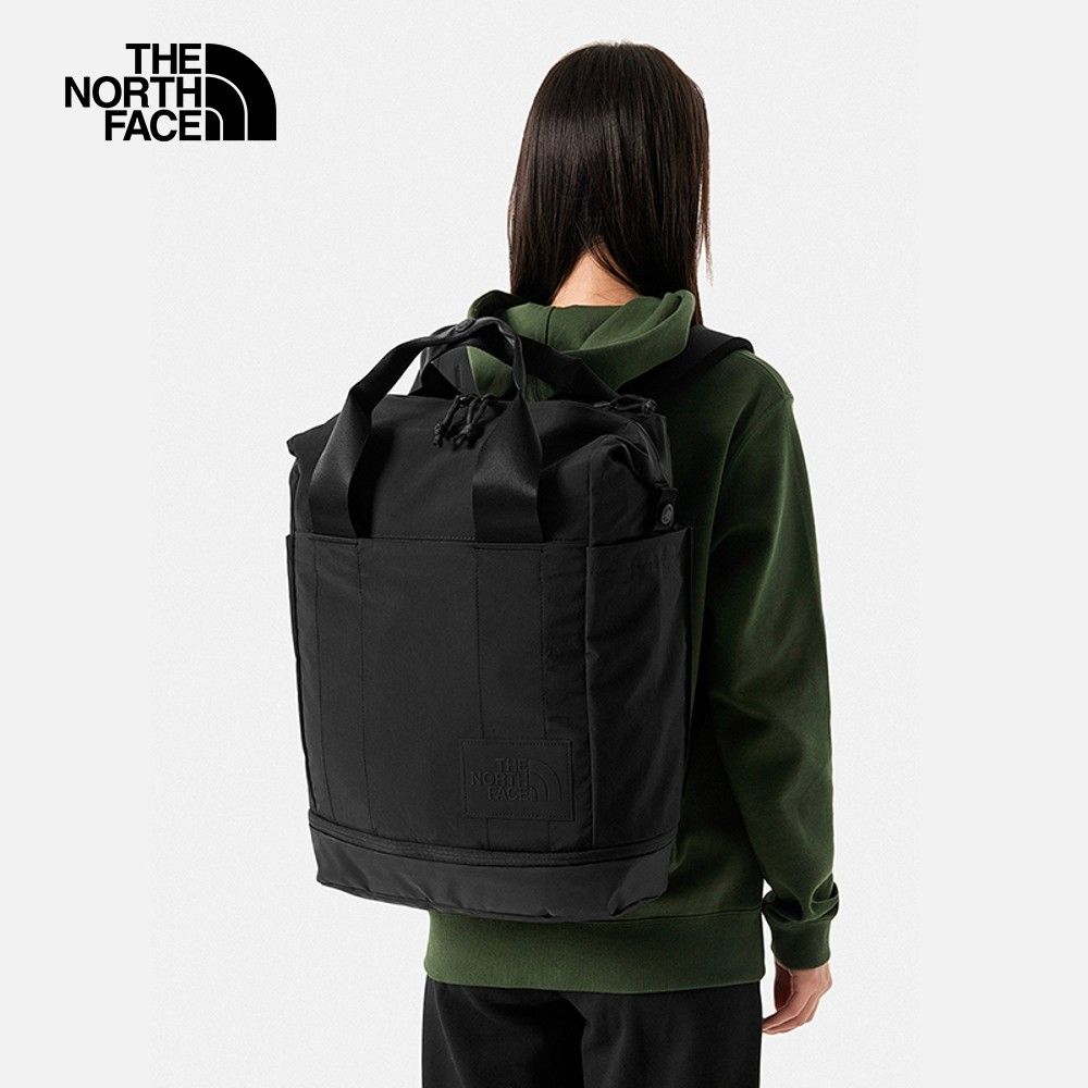 The North Face 北面 女款黑色復古紋理休閒後背包81DWJK3