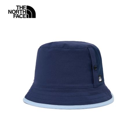 The North Face北面男女款藍色雙面配戴休閒漁夫帽｜7WGYU5I