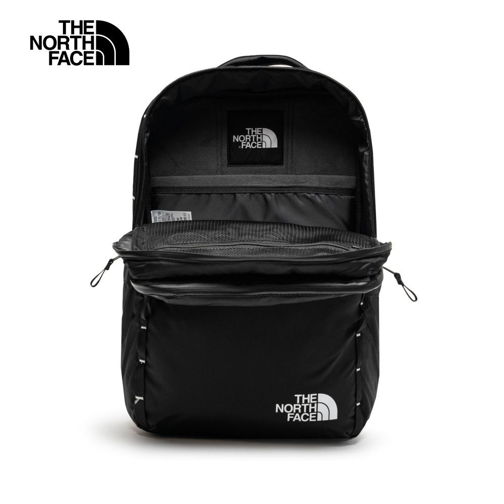 The North Face 北面 男女款黑色大容量多夾層休閒後背包8AMK53R