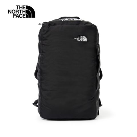 The North Face 北面 男女款黑色防潑水背提兩用可收納旅行包|52RR53R