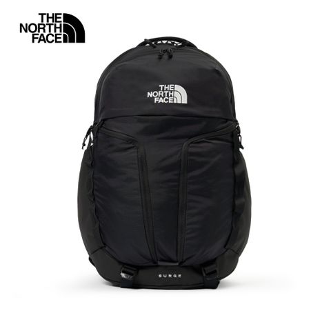 The North Face 北面 男女款黑色防潑水舒適減壓休閒後背包|52SG4HF