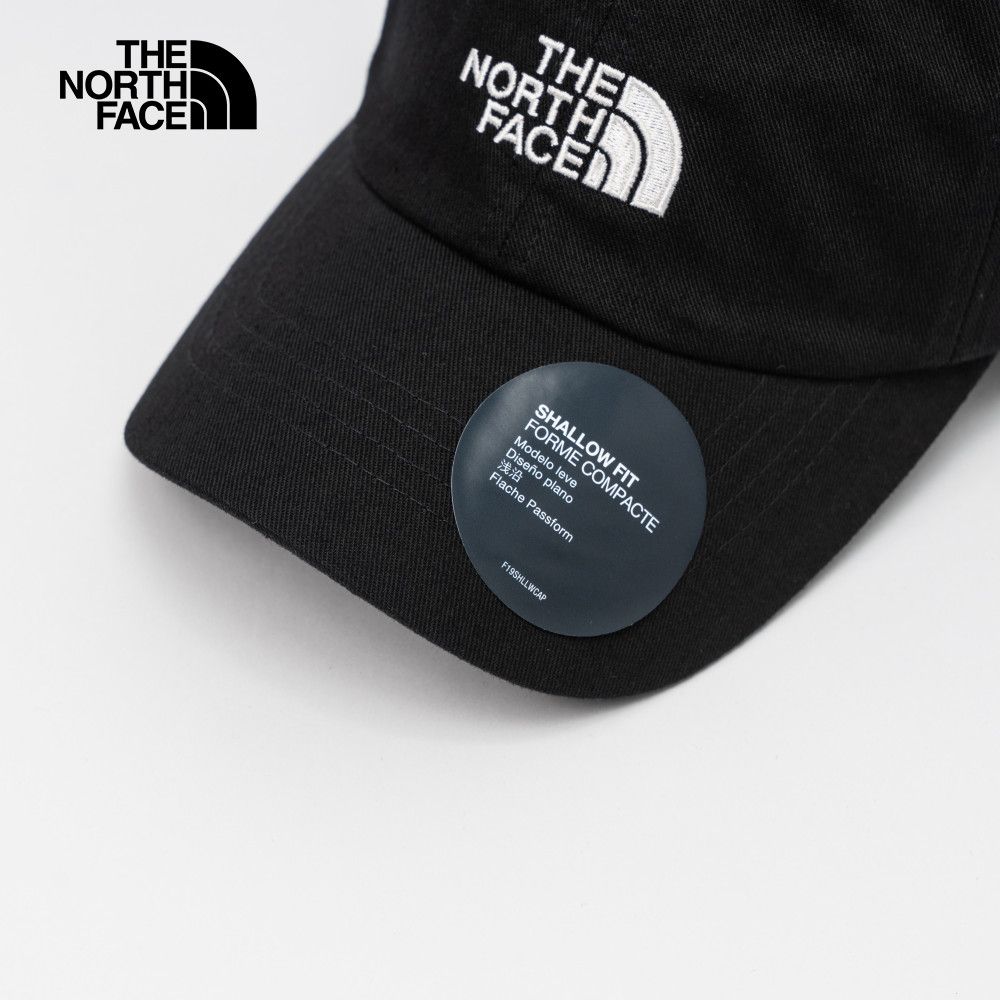 The North Face 北面 男女款黑色簡約LOGO休閒運動帽|7WHOJK3