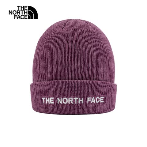 The North Face 北面 男女款紫色品牌刺繡字樣毛帽｜8A3D1NI