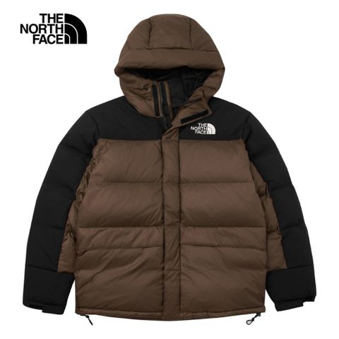 The North Face 北面 男款棕色DWR防潑水連帽羽絨外套｜4QYX5EX 550蓬鬆度