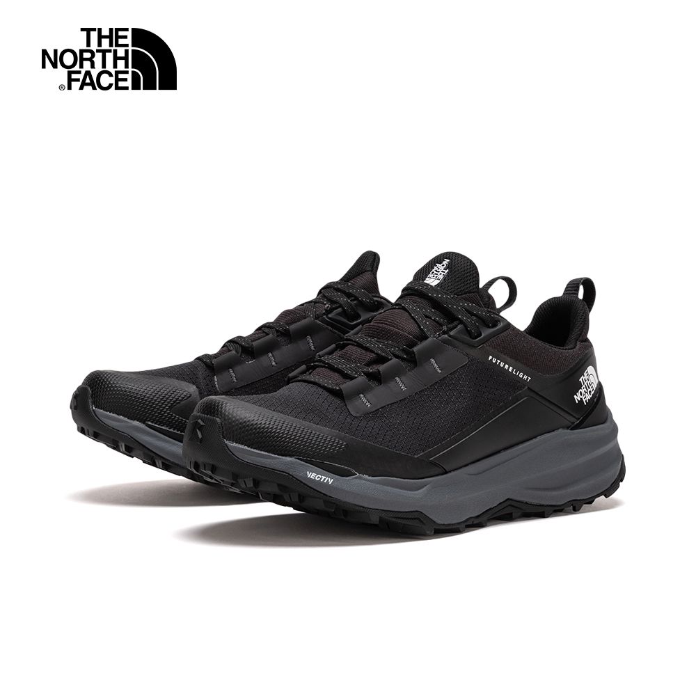 The North Face 北面 男款黑灰色防水透氣VECTIV中底抓地徒步鞋7W6CNY7