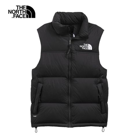 The North Face 北面 UE男款黑色防潑水可打包保暖羽絨背心3JQQLE4