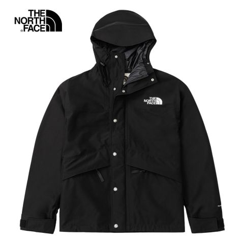 【經典ICON】The North Face北面男款黑色防水透氣衝鋒衣｜5J5NJK3