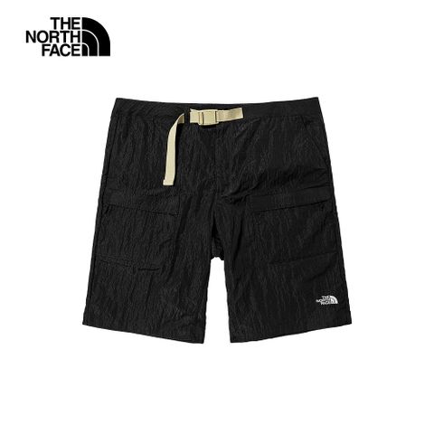 The North Face 北面 男款黑色防風防潑水防曬多口袋短褲7WD8JK3