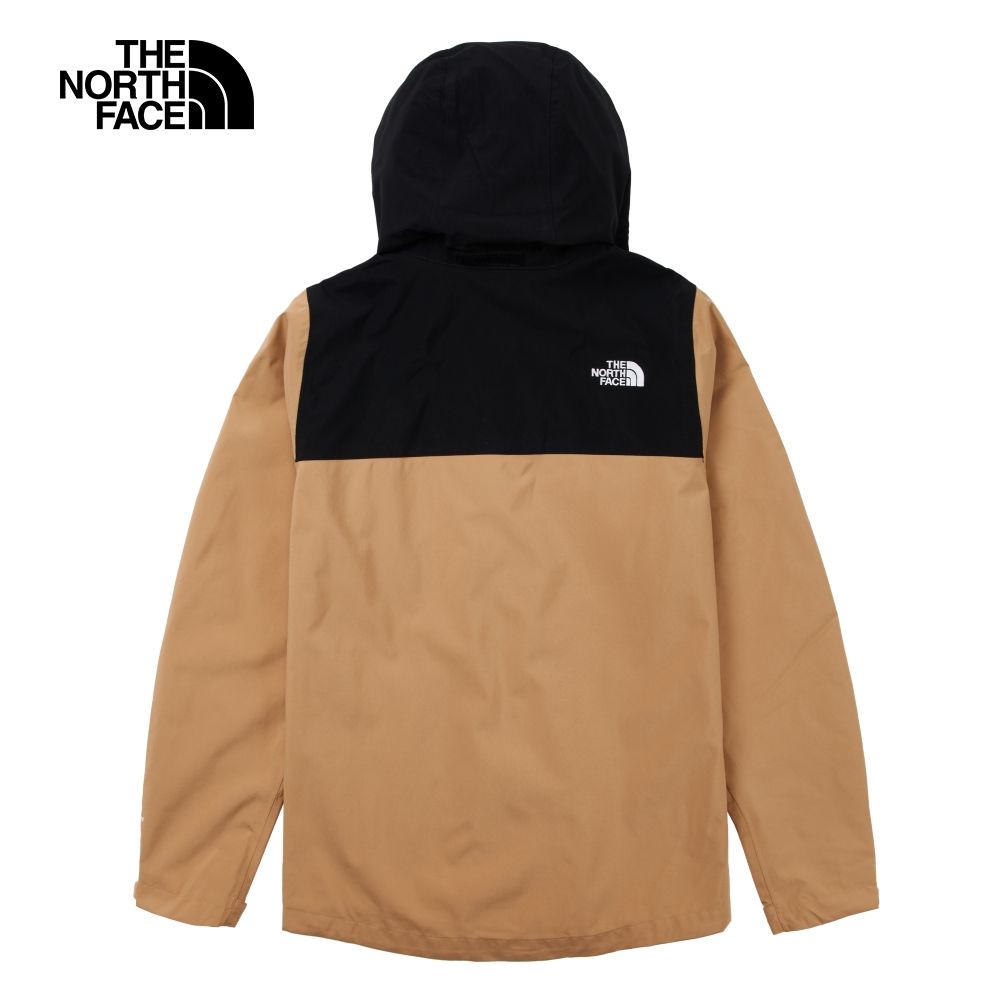 The North Face 北面 女款棕色拼接防水透氣可收納連帽衝鋒衣7WCKKOM